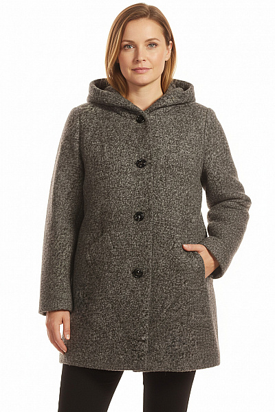 FUCHS SCHMITT Krátký Dámský Kabát Šedý Vel. 46