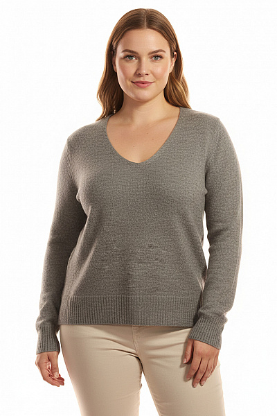 Dámský Pulovr Šedý Second Hand