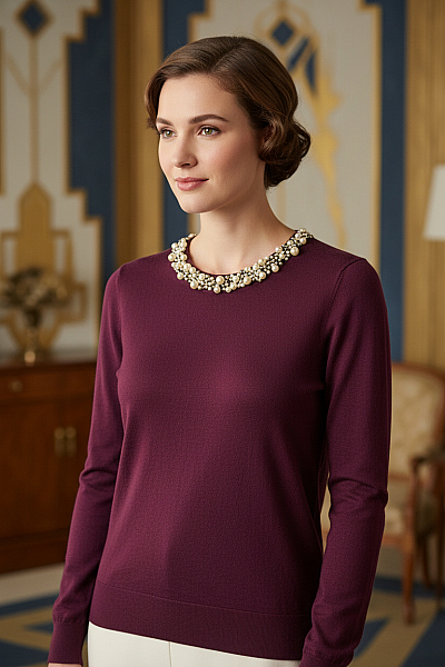  Halenka Pletená Fialová Wallis