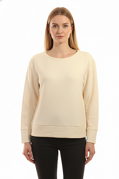 COMMA Dámská Mikina Bez Zapínání Béžová Vel. 38