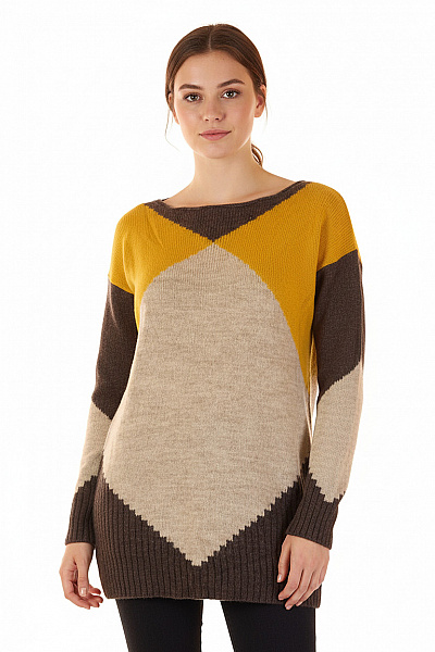 Dámský Pulovr Vlněný Barevný Second Hand Vel. S