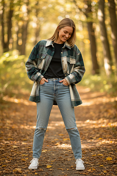 Krátký Dámský Kabát Zelený Shein Vel. XS