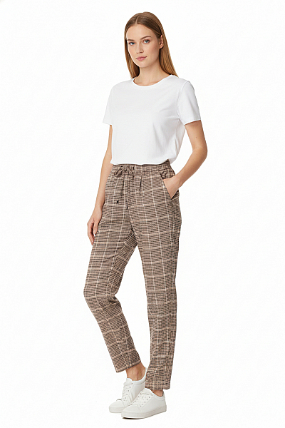 Canda Dámské Kalhoty Rovné Šedé Second Hand Vel. 36