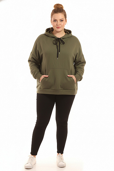 Dámská Mikina Zelená Second Hand