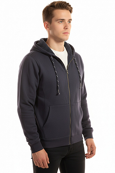 Pánská Mikina Na Zip Modrá Vel. M