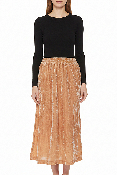 Dlouhá  Sukně Hnědá Vel. L