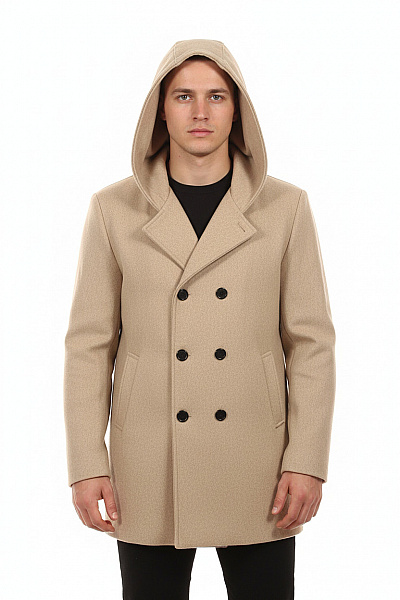 Pánský Kabát Béžový Vel. L