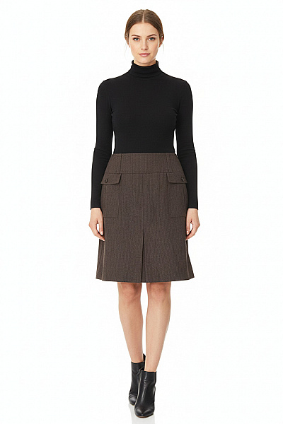 Gerard Darel Balonová  Sukně Vlněná Šedá Second Hand Vel. 42