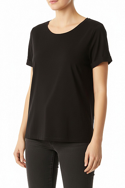 Jednoduché Dámské Tričko Černé BETTY BARCLAY Vel. S