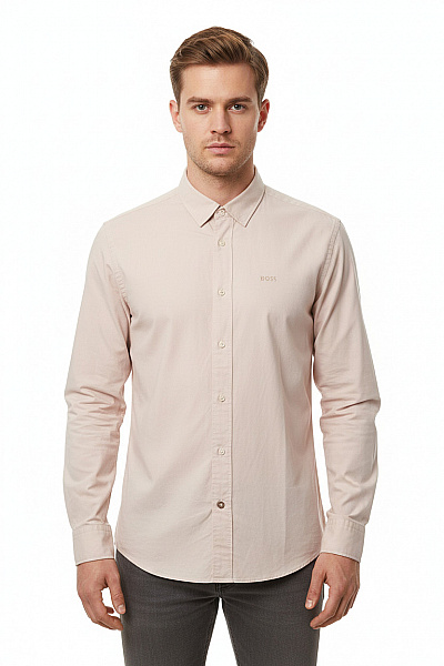 Pánská Košile Béžová Hugo Boss Vel. L