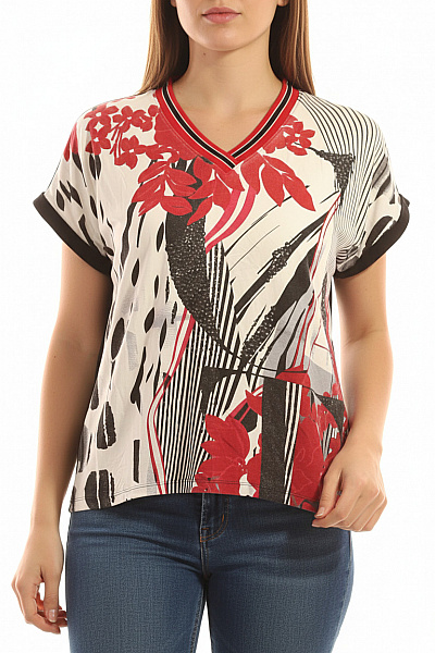 OLSEN Dámské Tričko S Potiskem Barevné Vel. 40