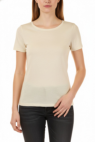 Marc O´Polo Jednoduché Dámské Tričko Béžové Vel. S