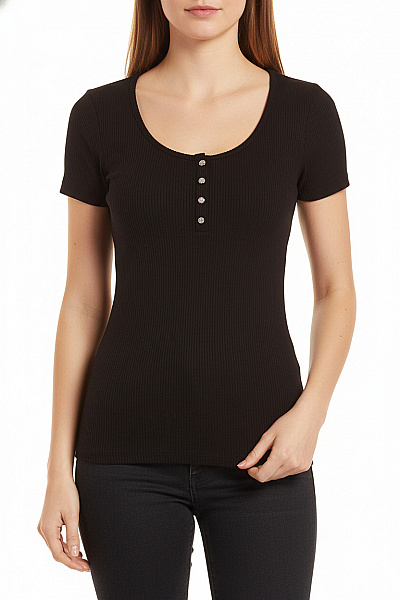 Dámské Tričko Černé Guess Vel. XS