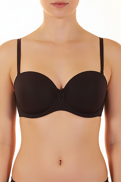 VIANIA Dámská Podprsenka Bez Ramínek Hladká Krajková Velikost 85B