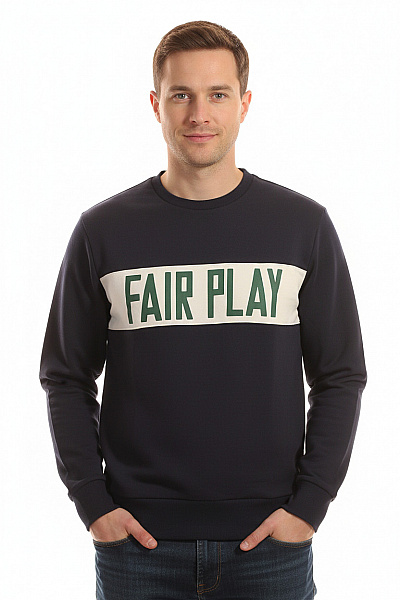 FAIRPLAY Pánská Mikina Modrá Vel. L