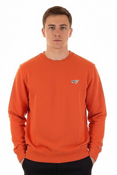 TOMMY HILFIGER Pánská Mikina Bez Zapínání Oranžová Vel. XS