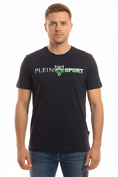 Pánské Tričko S Potiskem Modré PLEIN SPORT