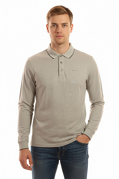 GEOX Pánské Tričko S Límečkem Šedé Second Hand Vel. L