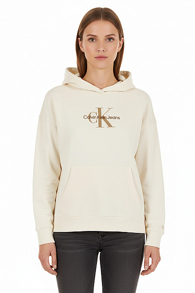 Dámská Mikina Bez Zapínání Béžová Calvin Klein Vel. XS