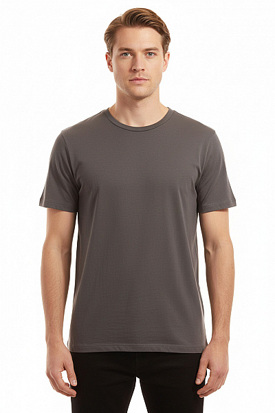 Jednoduché Pánské Tričko Šedé Second Hand Vel. L