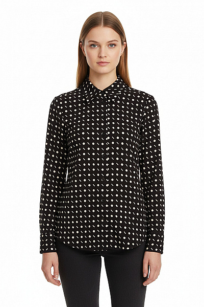 Vzorovaná Dámská Košile Černobílá Seidensticker Vel. 34