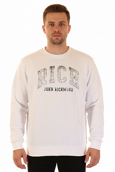 John Richmond Pánská Mikina Bílá Vel. XL