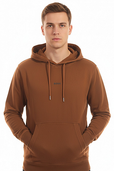 Hugo Boss Pánská Mikina Bez Zapínání Hnědá Vel. S