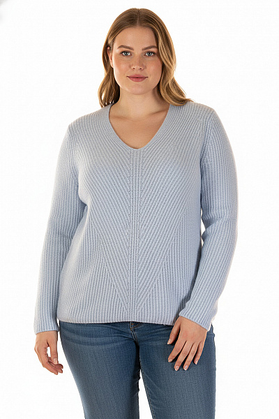 Dámský Pulovr Vlněný Modrý CINQUE Vel. XL