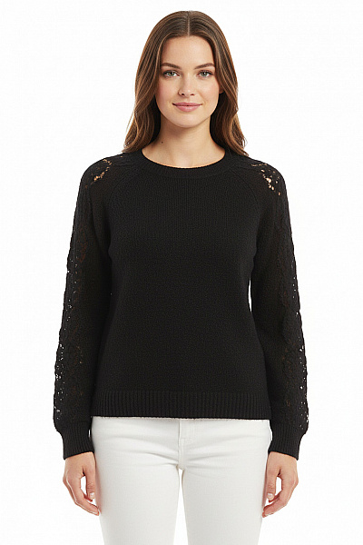 Dámský Pulovr Černý VERO MODA Second Hand Vel. M