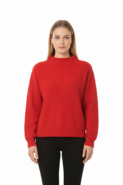 S.OLIVER Dámský Pulovr Vlněný Červený Vel. M