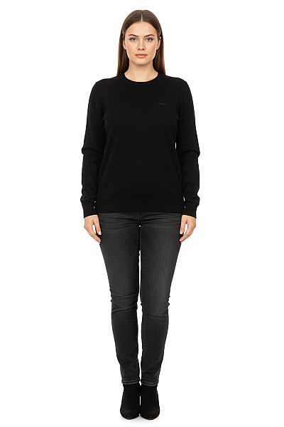 Dámský Svetr Vlněný Černý Hugo Boss Second Hand Vel. XL