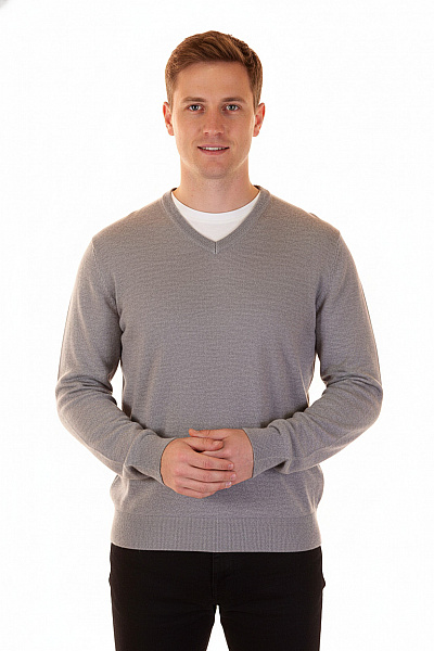  Halenka Pletená Meriná Šedá Vel. L