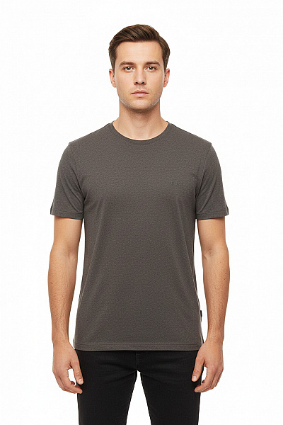 Hugo Boss Jednoduché Pánské Tričko Šedé Second Hand Vel. L