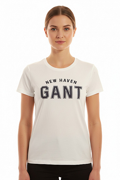 GANT Dámské Tričko S Potiskem Bílé Vel. M