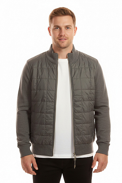 BRAX Pánská Přechodné Bundy Vlněná Šedá Vel. 52