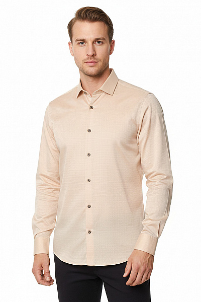 OLYMP Pánská Košile Béžová Second Hand Vel. 40