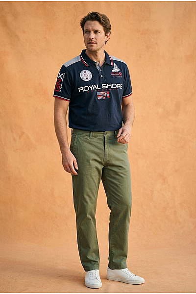 Geographical Norway Pánské Bavlněné Polo Tričko S Krátkým Rukávem A Nápisem Vel. EU XL