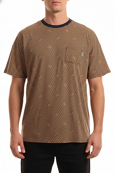 Donna Karan Pánské Tričko Hnědé Vel. L