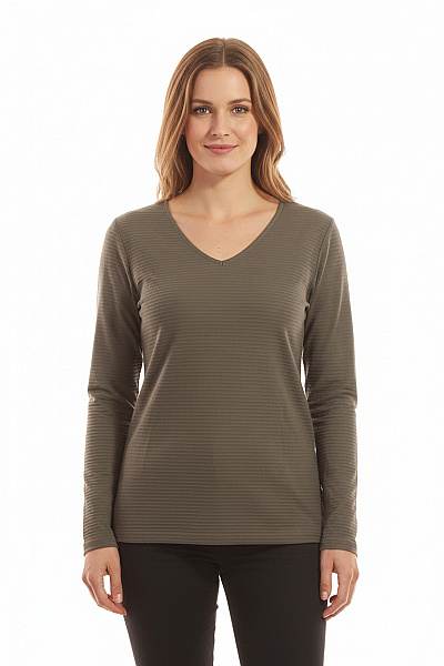 Lascana Jednoduché Dámské Tričko Zelené Vel. 40/42