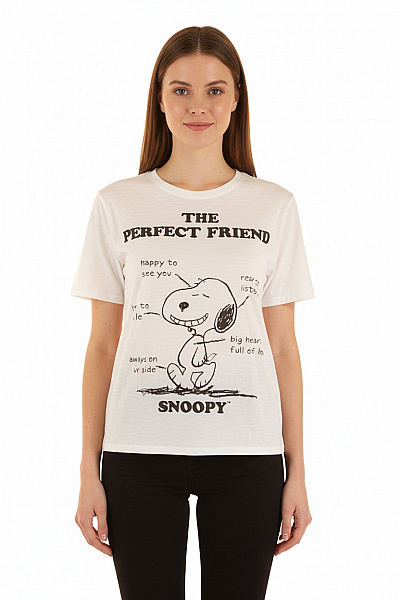 Dámské Tričko S Potiskem Bílé Second Hand Vel. S