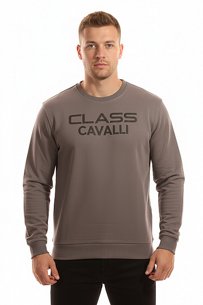 Roberto Cavalli Pánská Mikina Bez Zapínání Šedá Vel. XXL