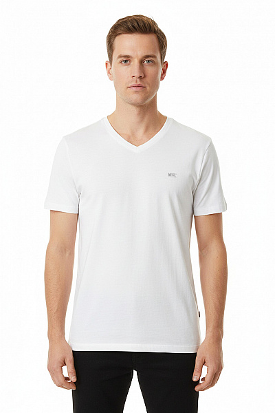 Jednoduché Pánské Tričko Bílé DIESEL Second Hand Vel. M