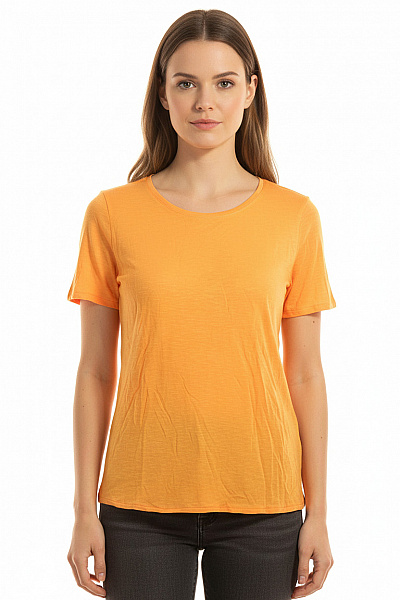 Jednoduché Dámské Tričko Oranžové BRAX Vel. 46