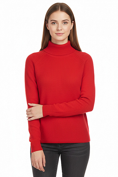 Dámský Svetr Kašmírový Červený Second Hand Vel. S