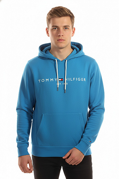 Pánská Mikina Modrá TOMMY HILFIGER Second Hand Vel. M