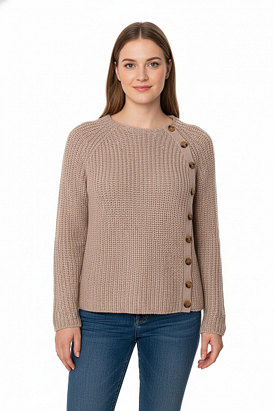 Dámský Svetr Vlněný Béžový Hannes Roether Second Hand Vel. XS