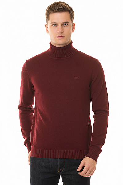 Hugo Boss Pánský Rolák Vlněný Vínový Vel. M