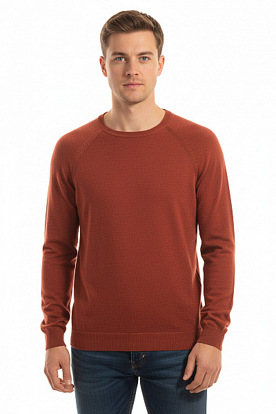 JACK & JONES Jednoduché Pánské Tričko Hnědé Vel. M