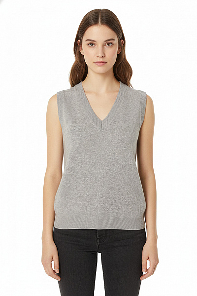 ZARA Kratká Dámská Vesta Šedá Second Hand Vel. S