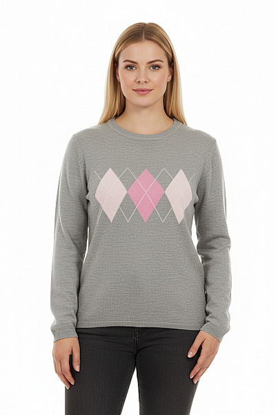 Dámský Svetr Šedý Second Hand Vel. XL